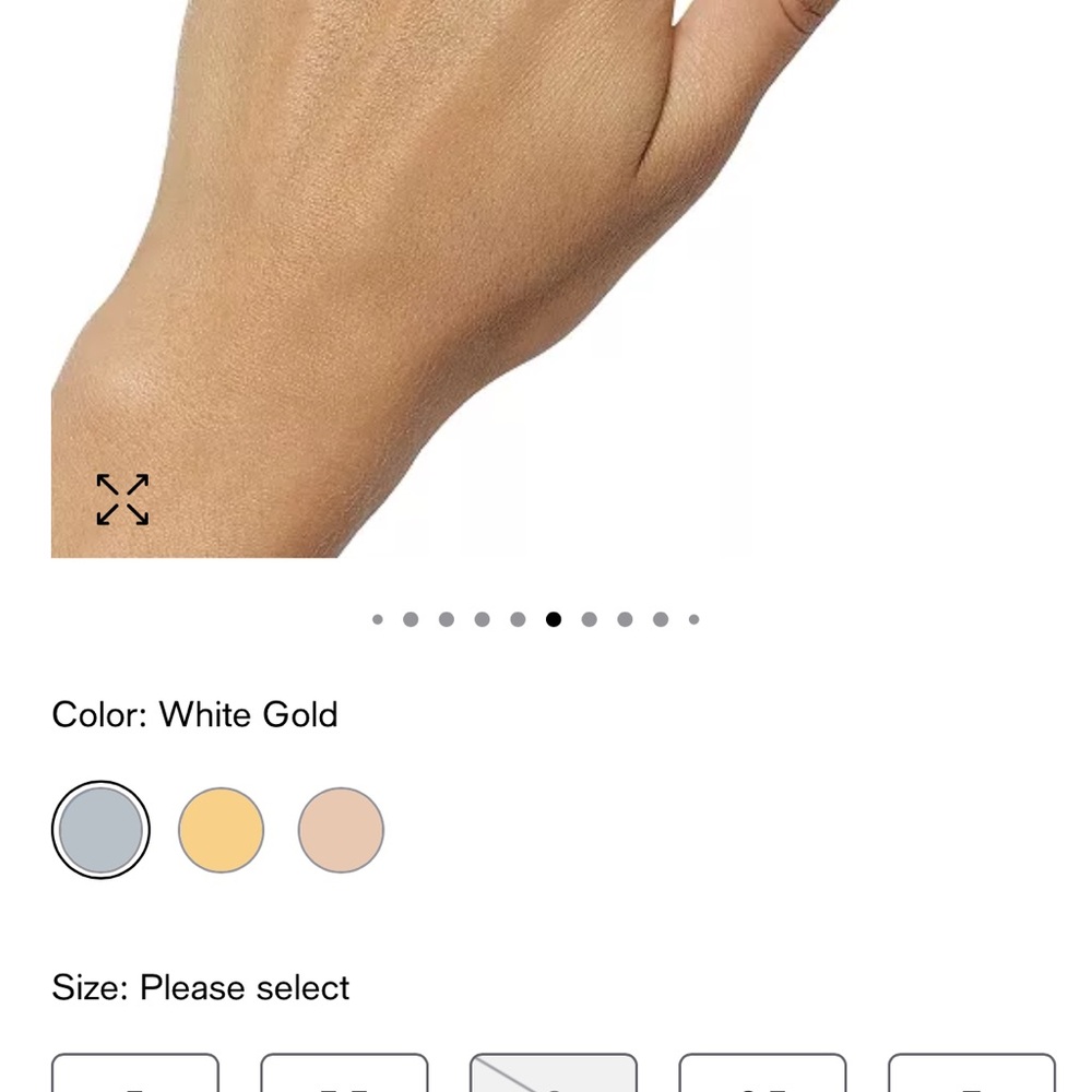 Macy's White Gold Ring